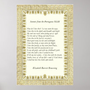 Barrett Browning - Sonnets aus Portugal 43 Poster
