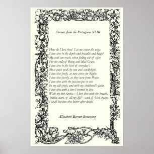 Barrett Browning - Sonnets aus Portugal 43 Poster