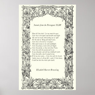 Barrett Browning - Sonnets aus Portugal 43 Poster