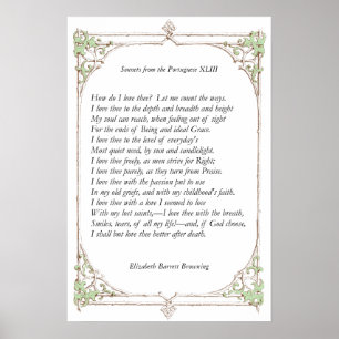 Barrett Browning - Sonnets aus Portugal 43 Poster