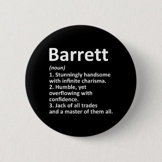 Barrett Definition Personalisierter Name Lustig Button