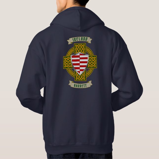 Barrett Irish Shield & Celtic Cross Hoodie (Rückseite)
