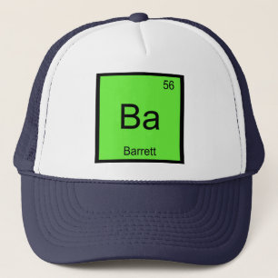Barrett Name Chemie Element Periodensystem Truckerkappe
