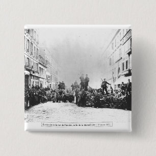 Barrikade in der Rue de Flandre Button