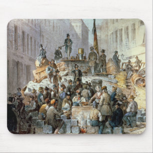 Barrikaden in Marzstrasse, Wien, 1848 Mousepad