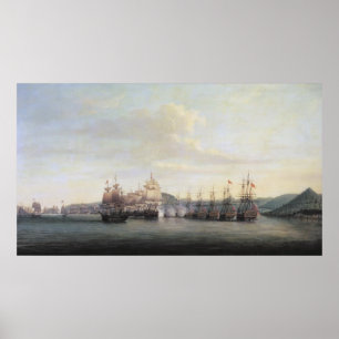 Barringtons Aktion in Santa Lucia, 1778 Poster