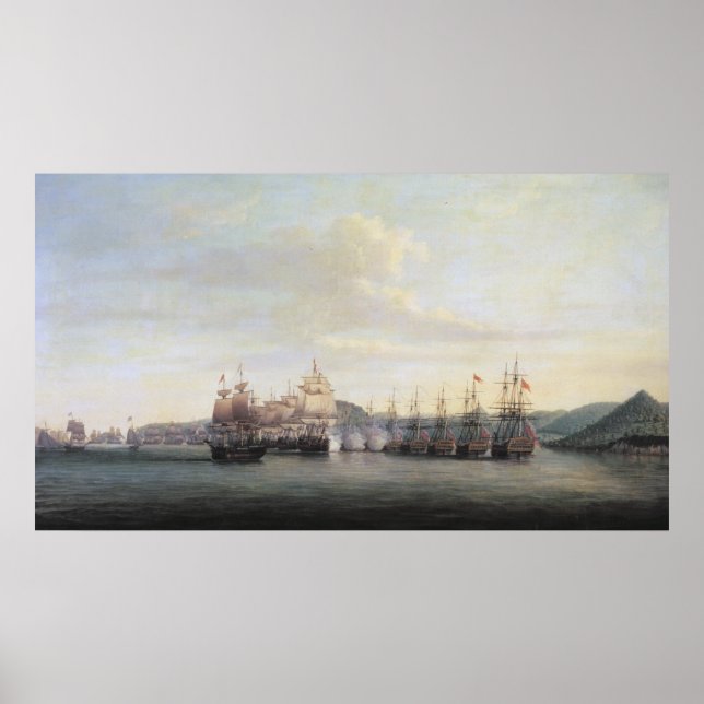Barringtons Aktion in Santa Lucia, 1778 Poster (Vorne)