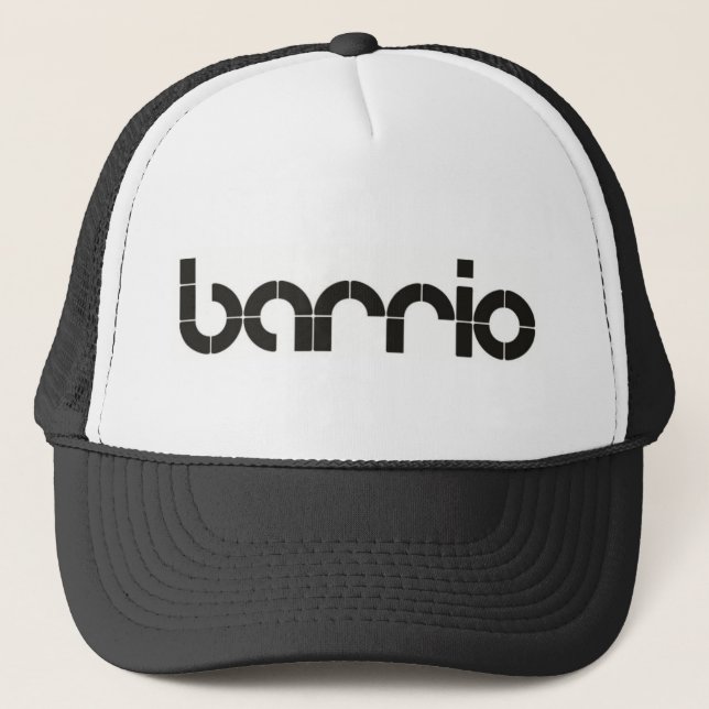 BARRIO-KAPPE (SCHWARZES) TRUCKERKAPPE (Vorderseite)