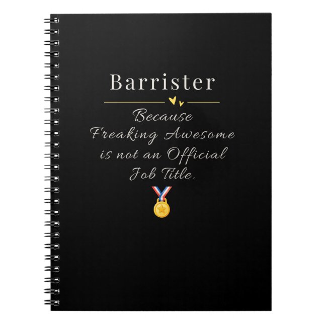 Barrister Notizblock (Vorderseite)