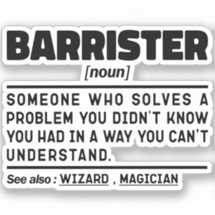 Barrister Noun Definition Fachschüler für Rechtswi Aufkleber