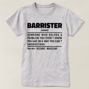 Barrister Noun Definition Fachschüler für Rechtswi T-Shirt