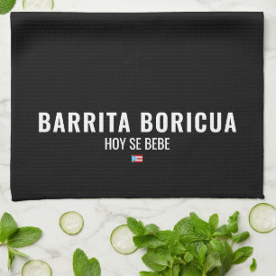 Barrita Boricua Hoy Se Bebe Bar Puerto Rico Geschirrtuch