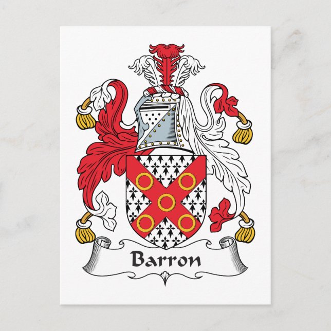 Barron Familienwappen Postkarte (Vorderseite)