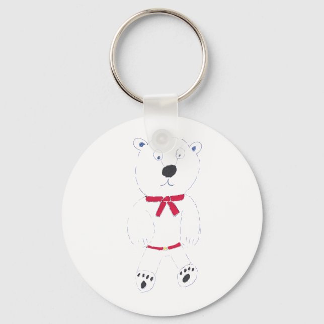 Barry Bear Button Keyring Schlüsselanhänger (Vorderseite)