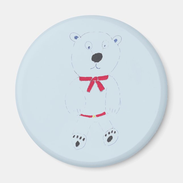 Barry Bear Round Magnet (Vorne)