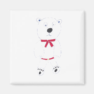 Barry Bear Square Magnet