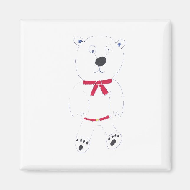 Barry Bear Square Magnet (Vorne)