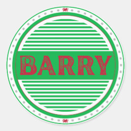 Barry City Pride Emblem – Walisische Identität Runder Aufkleber