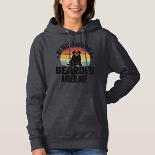 Barry Collie Vintage-Sonnenuntergang Hundeliebhabe Hoodie
