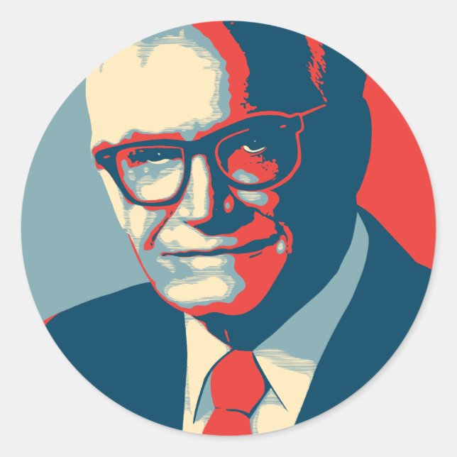 Barry Goldwater Right Runder Aufkleber (Vorderseite)
