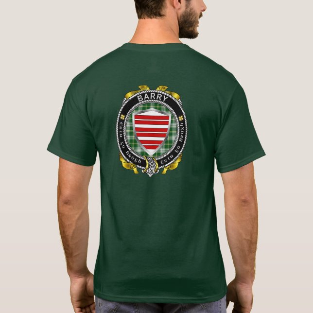 Barry Irish Shield Adult T - Shirt (Rückseite)