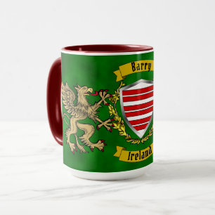 Barry Irish Shield & Griffins Personalisiert Tasse