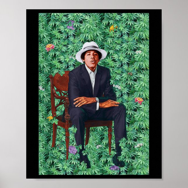Barry Obama Präsidentenportrait Poster (Vorne)