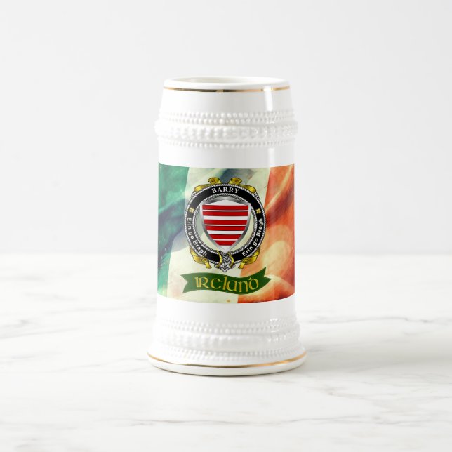 Barry Personalisiertes irisches Abzeichen mit iris Bierglas (Mittel)