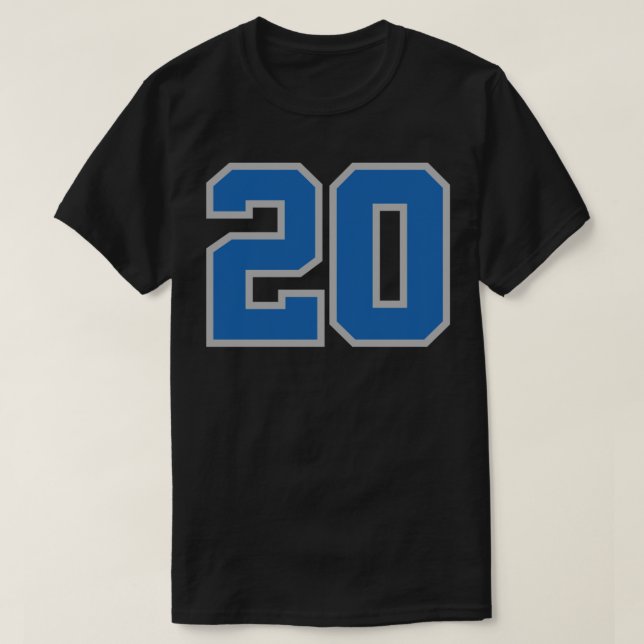Barry Sanders 20 Essenzieller T - Shirt (Design vorne)