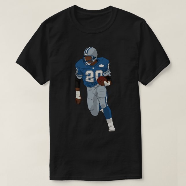 Barry Sanders Sticker T-Shirt (Design vorne)