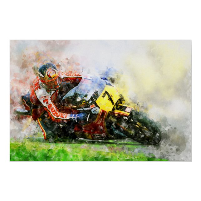Barry Sheene No.7 Poster (Vorderseite)