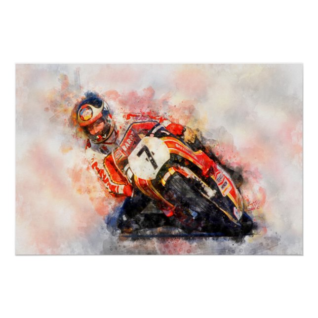 Barry Sheene Poster (Vorderseite)