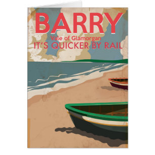 Barry, Wales, Vintages Lokomotive Travel Poster