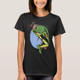 Barsch Angler Fischangeln T-Shirt