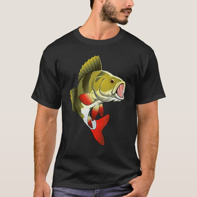 Barsch-Angler Monsterfisch T-Shirt (Vorderseite)