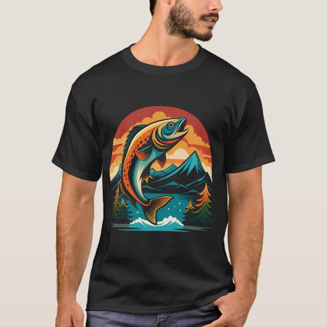 Barsch fischen T-Shirt (Vorderseite)