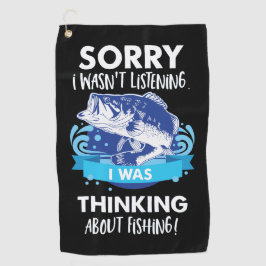 Barschangeln-Zitat-Hobby-Sport-Fischer Golfhandtuch