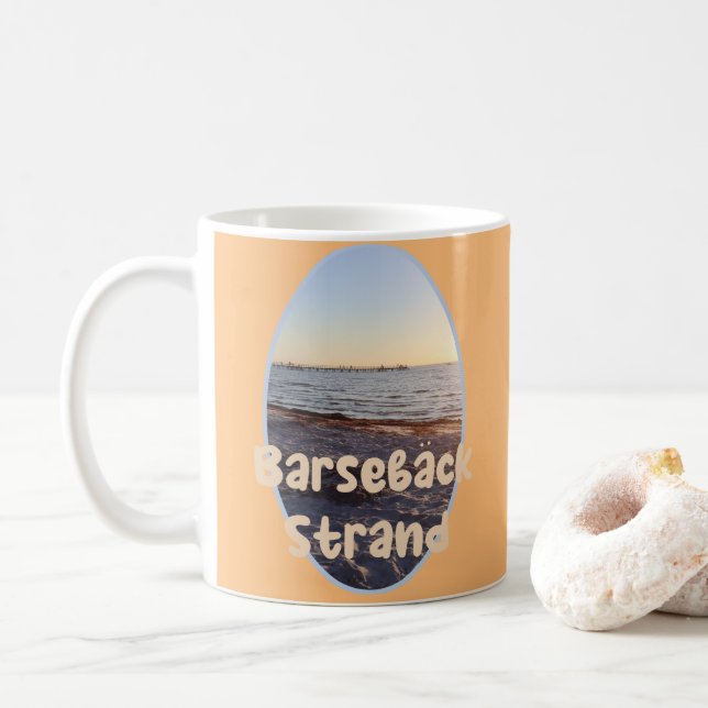 Barseback Strand, Sunset Beach, Schweden Tasse (Mit Donut)