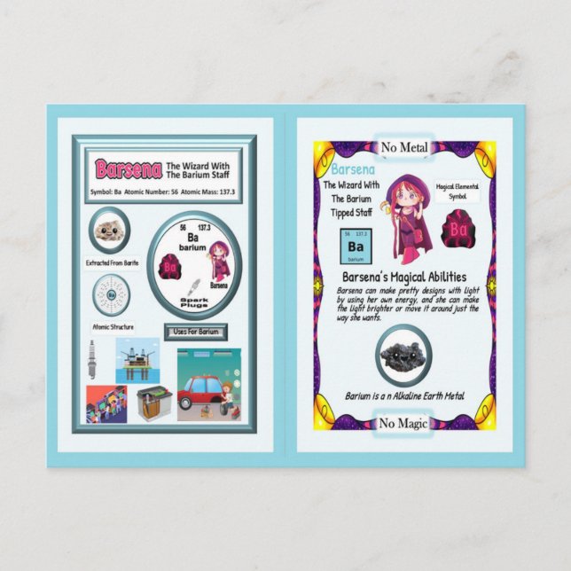 Barsena Wizard - Barium Element Postkarte (Vorderseite)