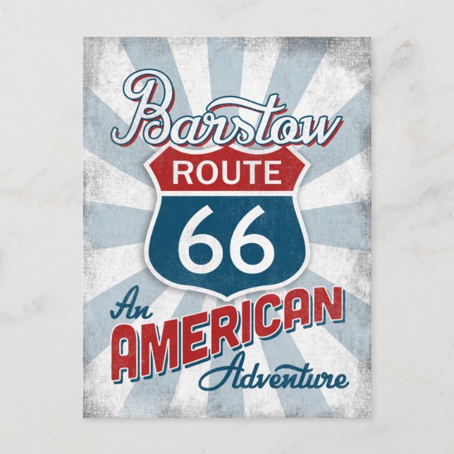 Barstow Route 66 Vintag Amerika Kalifornien Postkarte (Vorderseite)