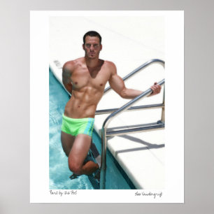 Bart-4771, Bart durch das Pool, Lee Vandergrift Poster