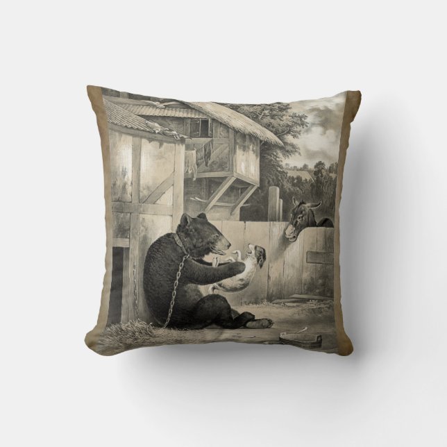 Bart - Bär, Hund und Donkey Kissen (Vorderseite)