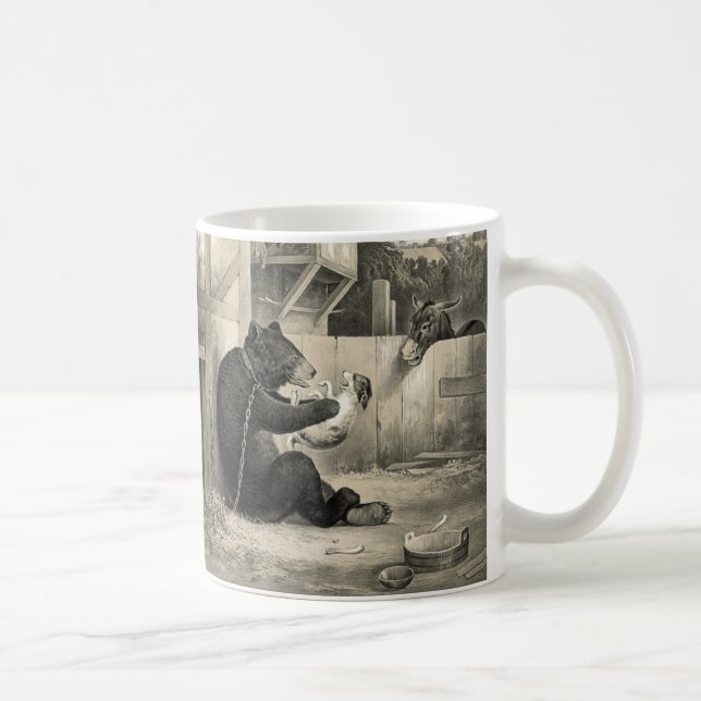 Bart - Bär, Hund und Esel Kaffeetasse (Rechts)