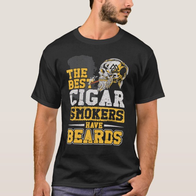 Bart Bearded Man Cigar Die besten Zigarrenraucher  T-Shirt (Vorderseite)