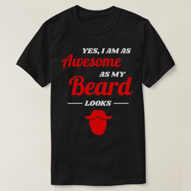 Bart Full Mustache Men Gift 2 1 T-Shirt (Design vorne)