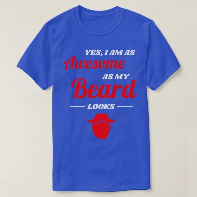 Bart Full Mustache Men Gift 5 T-Shirt (Design vorne)