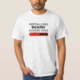 Bart installierend, warten Sie bitte T-Shirt