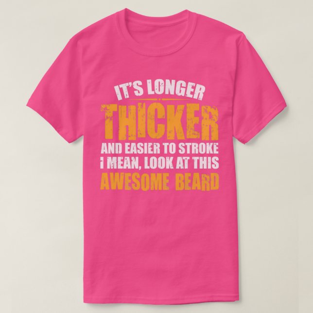 Bart länger dicker und leicht bärtige Geschenke T-Shirt (Design vorne)