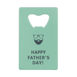 Bart man glücklicher Vater der Tag türkis Geldbeutel Flaschenöffner