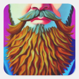 Bart Quadratischer Aufkleber